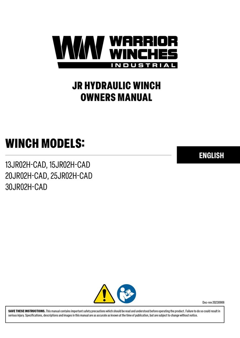Warrior Winches 13JR02H-CAD owner's manual