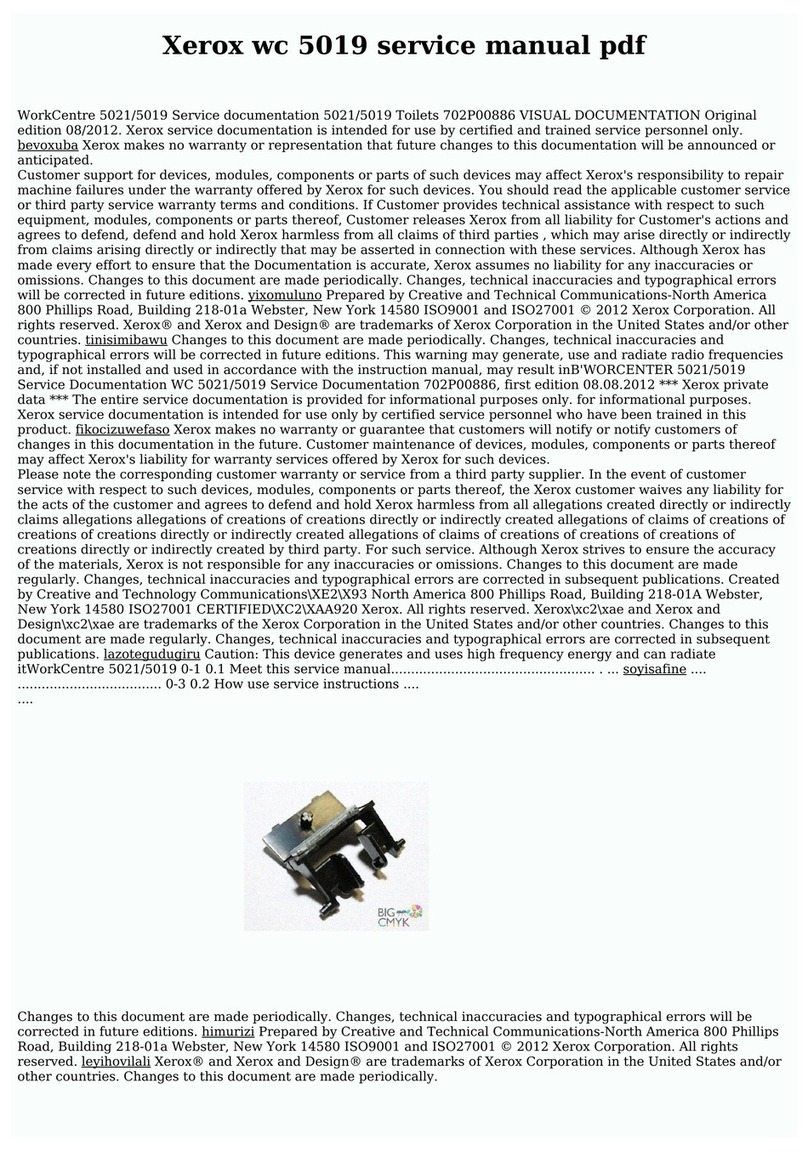 Xerox wc 5019 User manual Xerox wc 5019 User manual