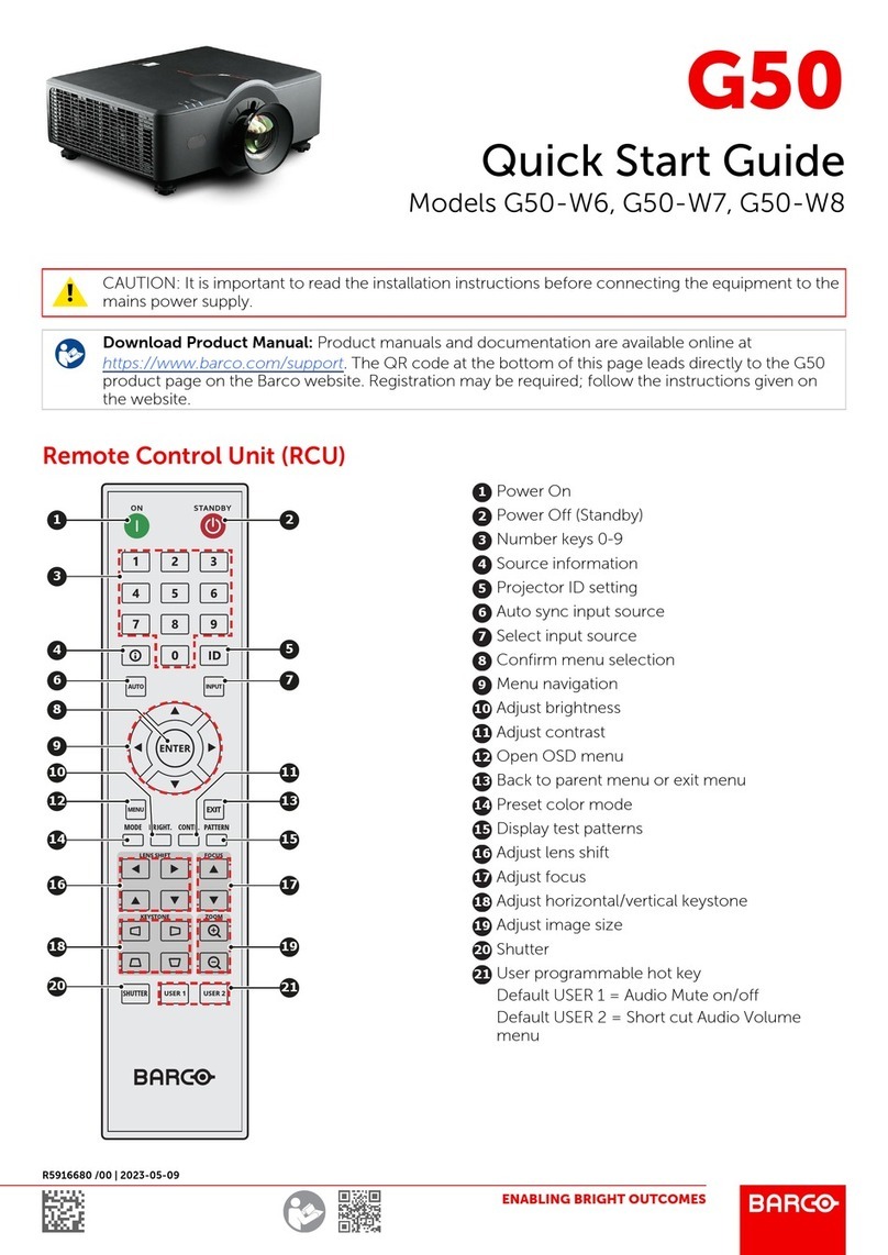Barco G50 User manual
