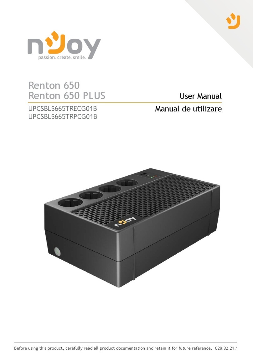 Njoy UPCSBLS665TRPCG01B user manual