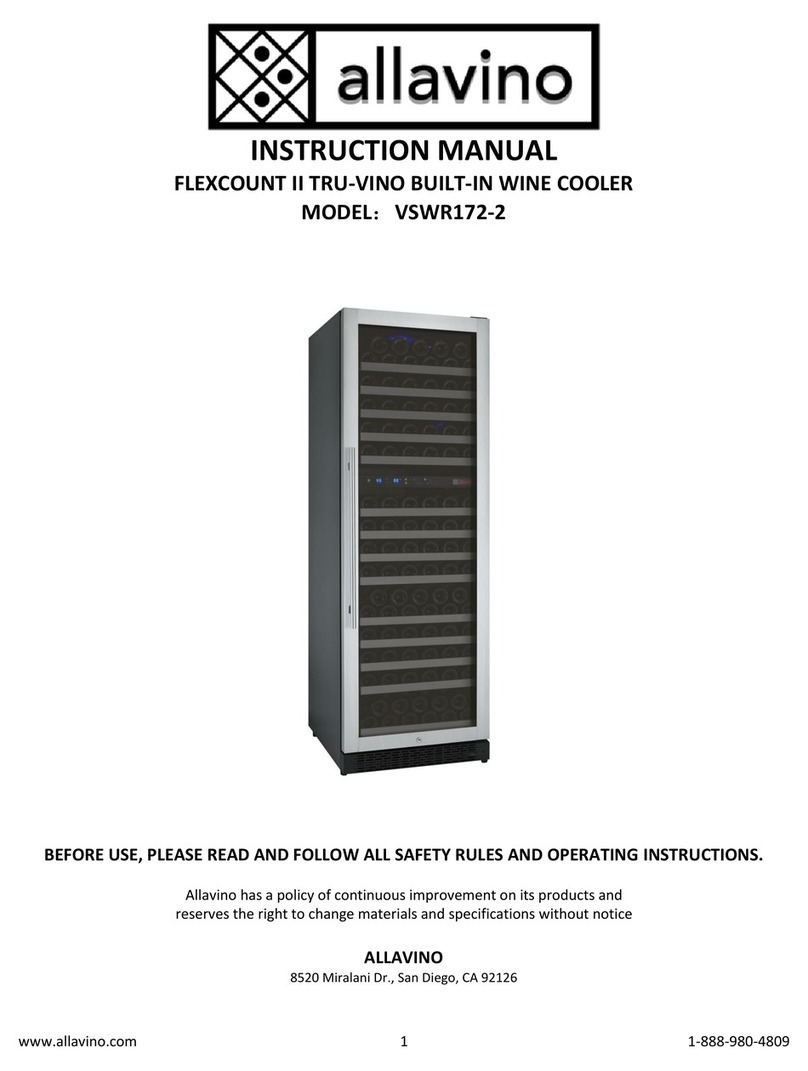 Allavino FLEXCOUNT II TRU-VINO instruction manual