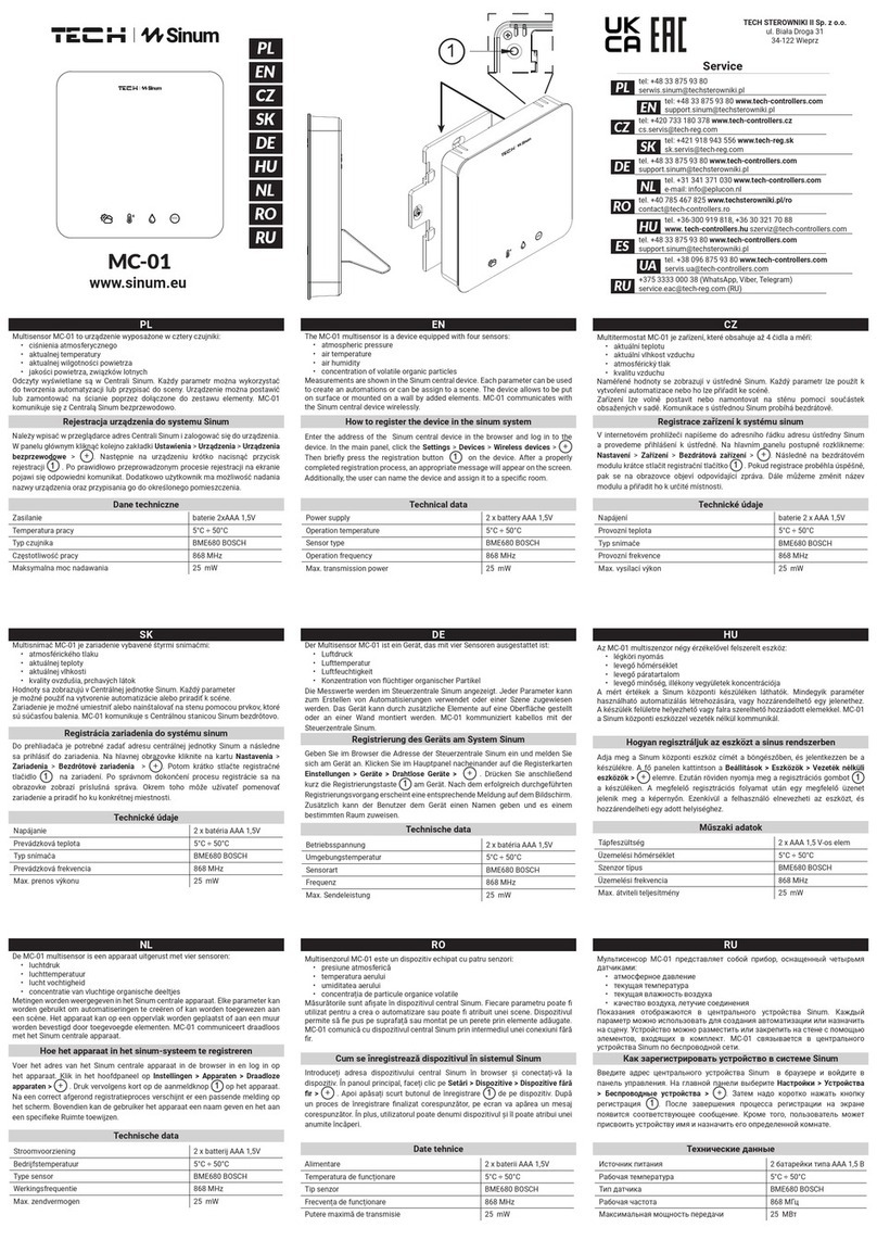 TECH Sinum MC-01 User manual