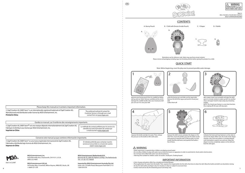 BABY born SURPRISE 918230C3 quick start guide