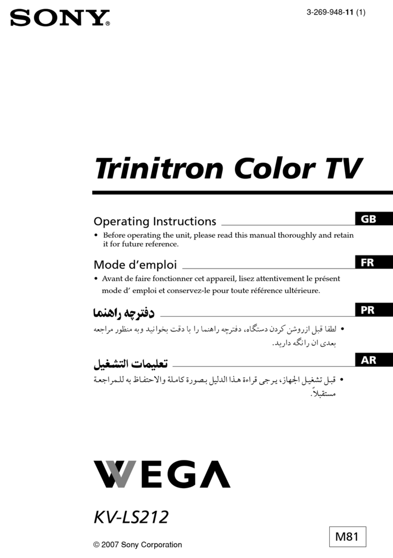 Sony WEGA KV-LS212 User manual