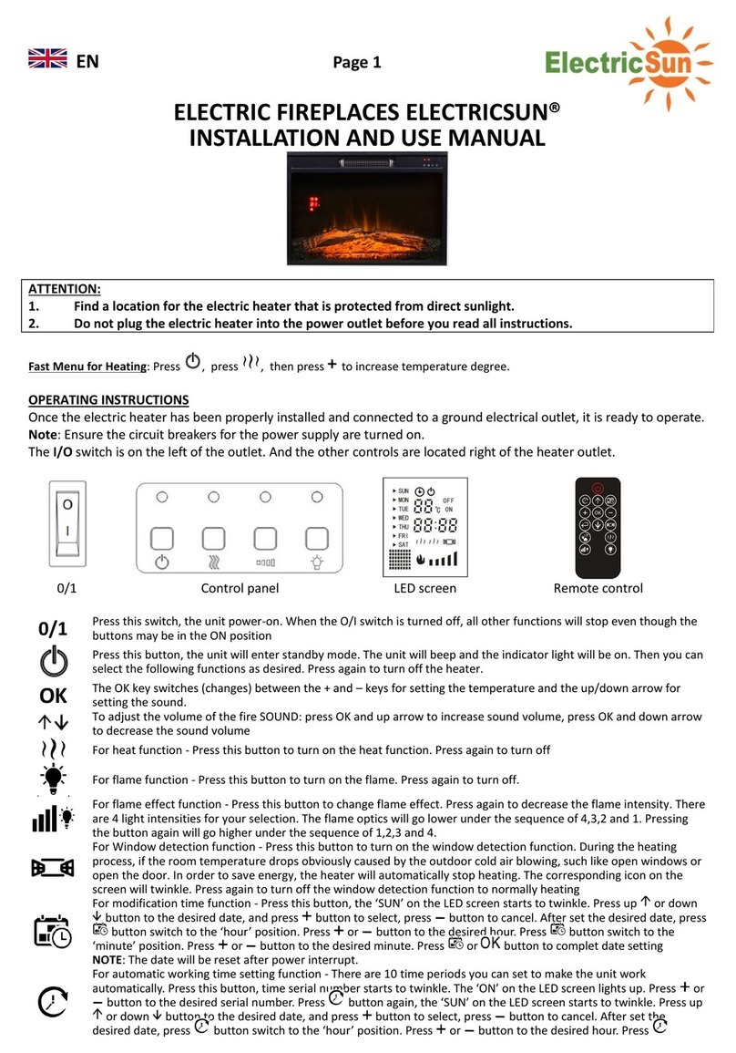 ELECTRICSUN ESfocar23C Installation and use manual
