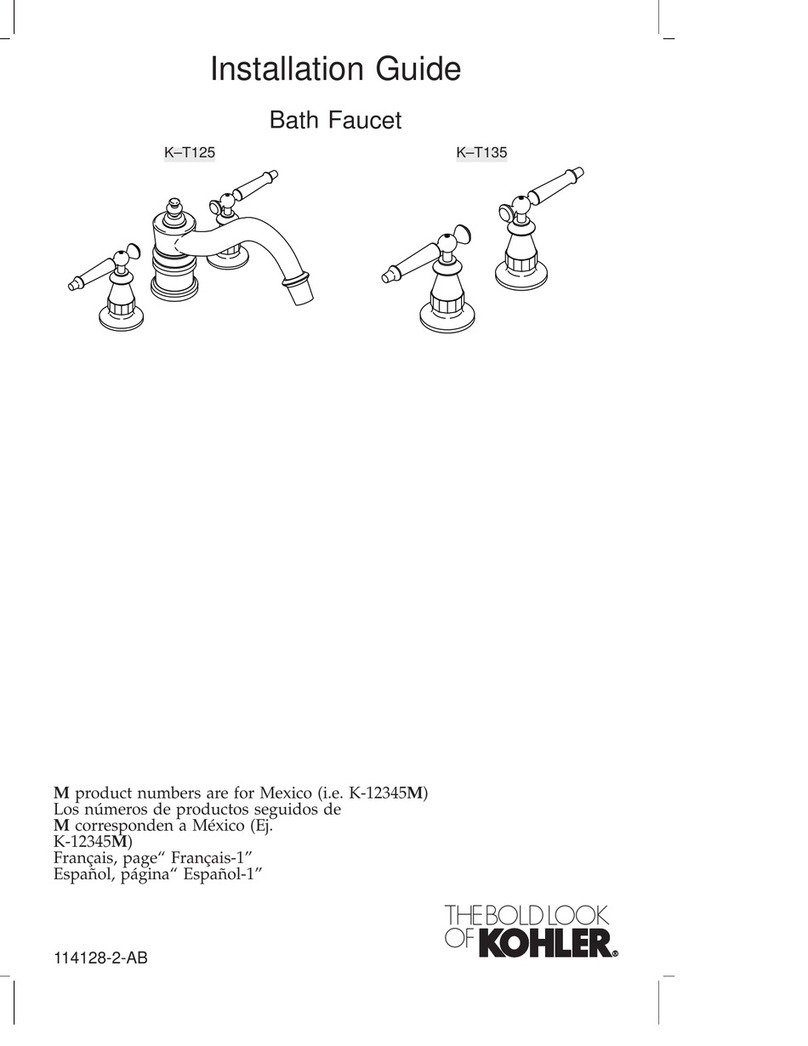 Kohler K-T125 User manual