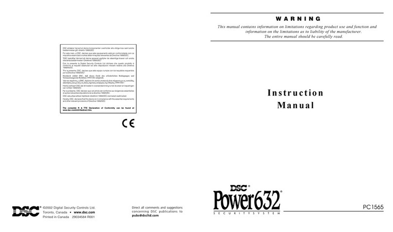 DSC Power632 instruction manual