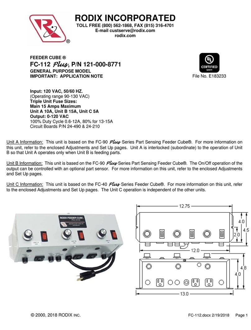 Rodix FEEDER CUBE FC-112 Plus User manual