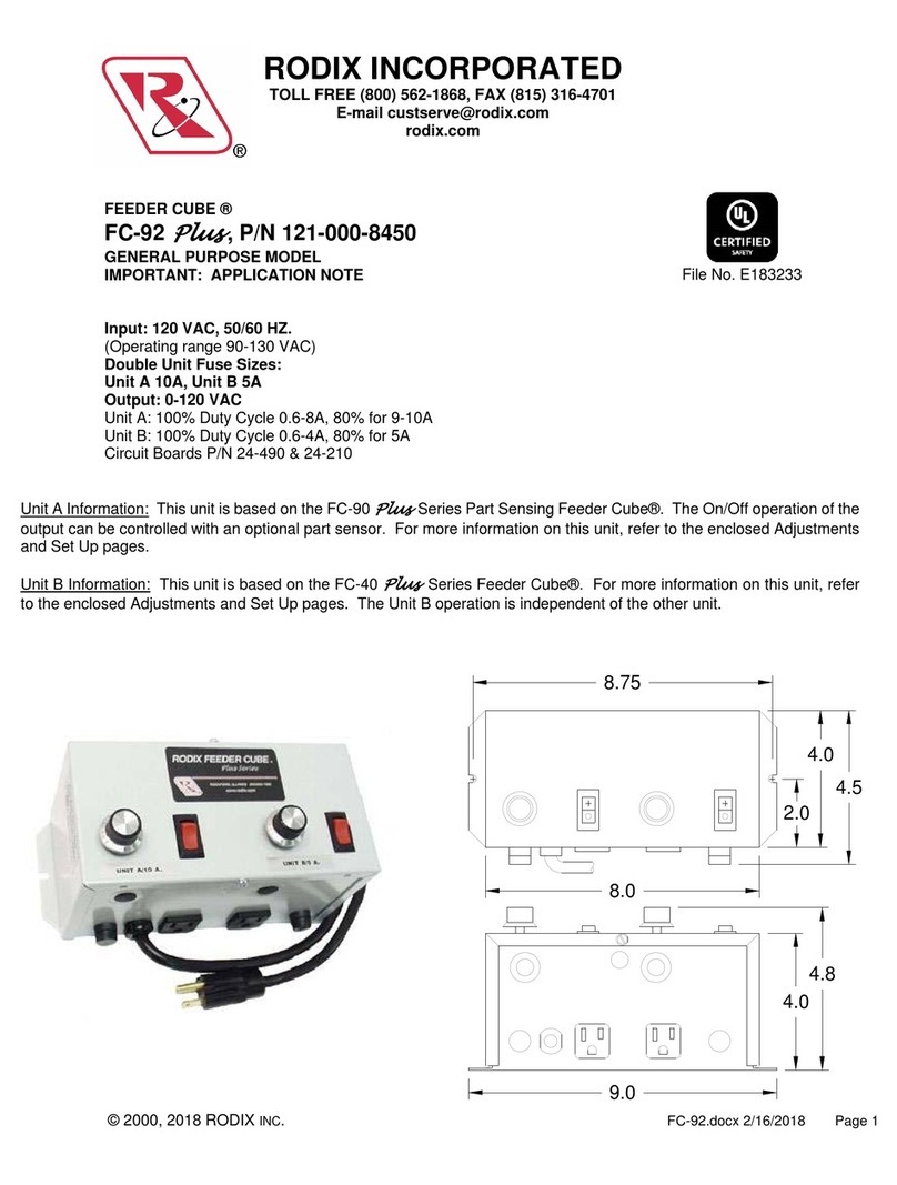 Rodix FEEDER CUBE FC-92 Plus User manual Rodix FEEDER CUBE FC-92 Plus User manual