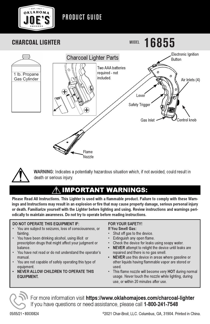 oklahoma joes 16855 Product guide