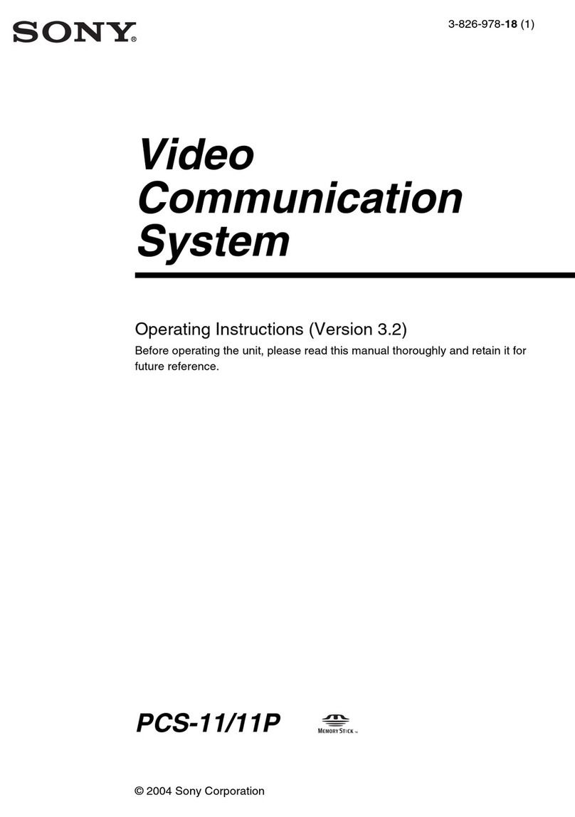 Sony PCS-11 operating instructions