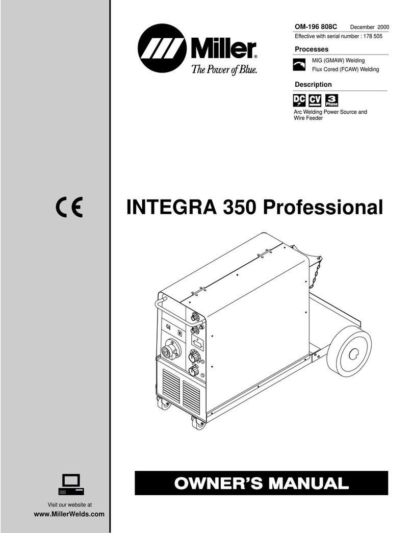 Miller INTEGRA 350 Professional User manual