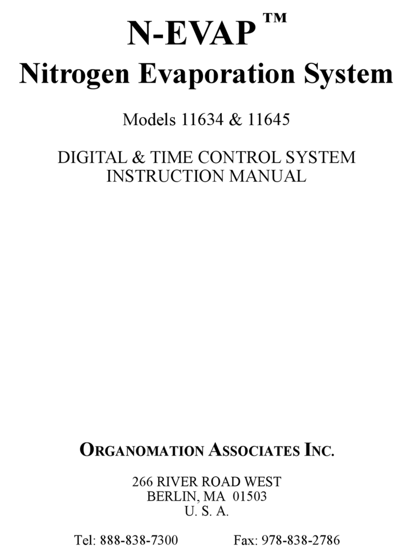 Organomation N-EVAP 11645 instruction manual