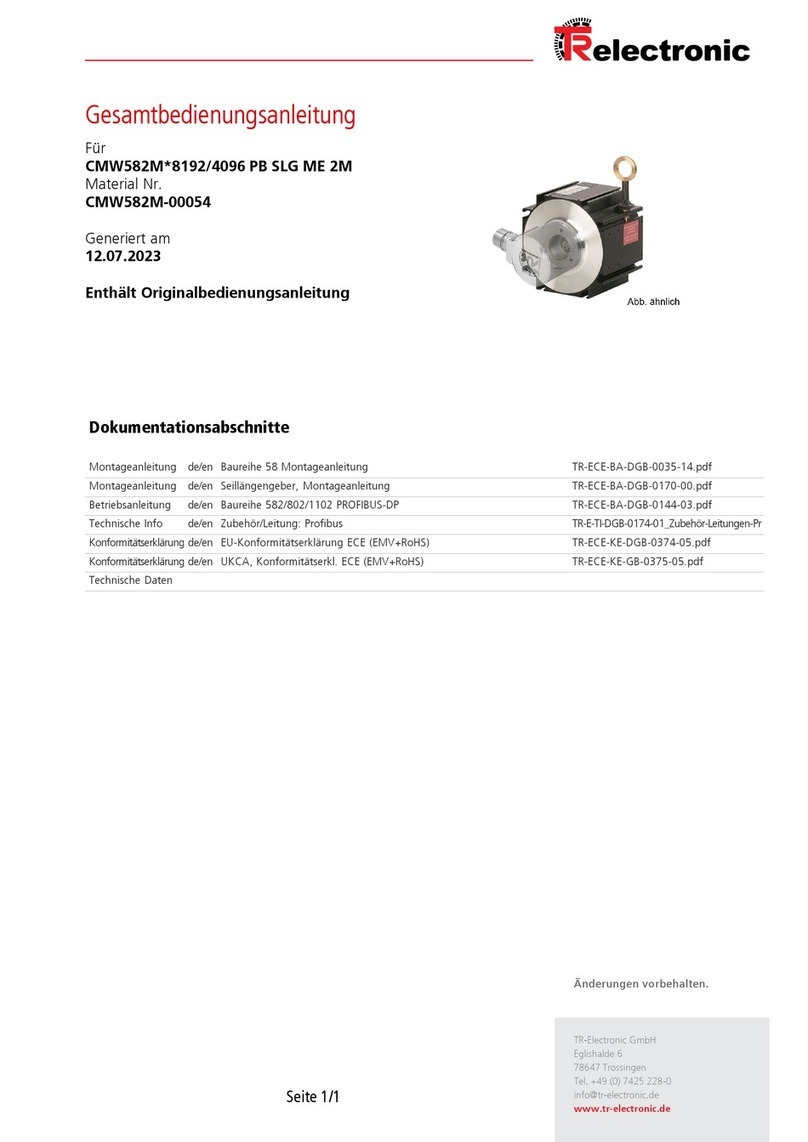 TR-Electronic CMW582M 8192 PB SLG ME 2M Series Assembly instructions