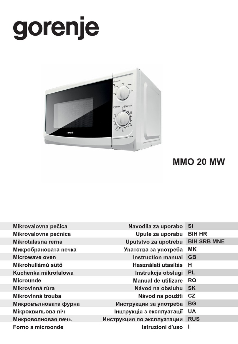 Gorenje MMO 20 MW instruction manual