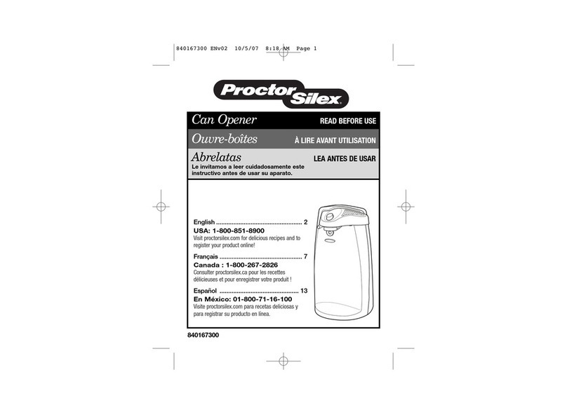Proctor-Silex 75217R User manual Proctor-Silex 75217R User manual