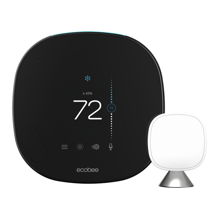 Ecobee SMART THERMOSTAT User manual Ecobee SMART THERMOSTAT User manual