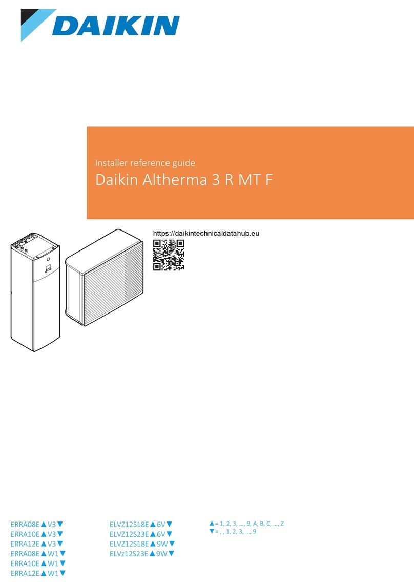 Daikin Altherma 3 R MT F Series Installer's reference guide