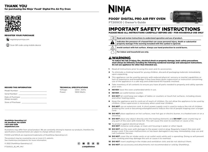 Ninja FOODI FT205CO owner's guide