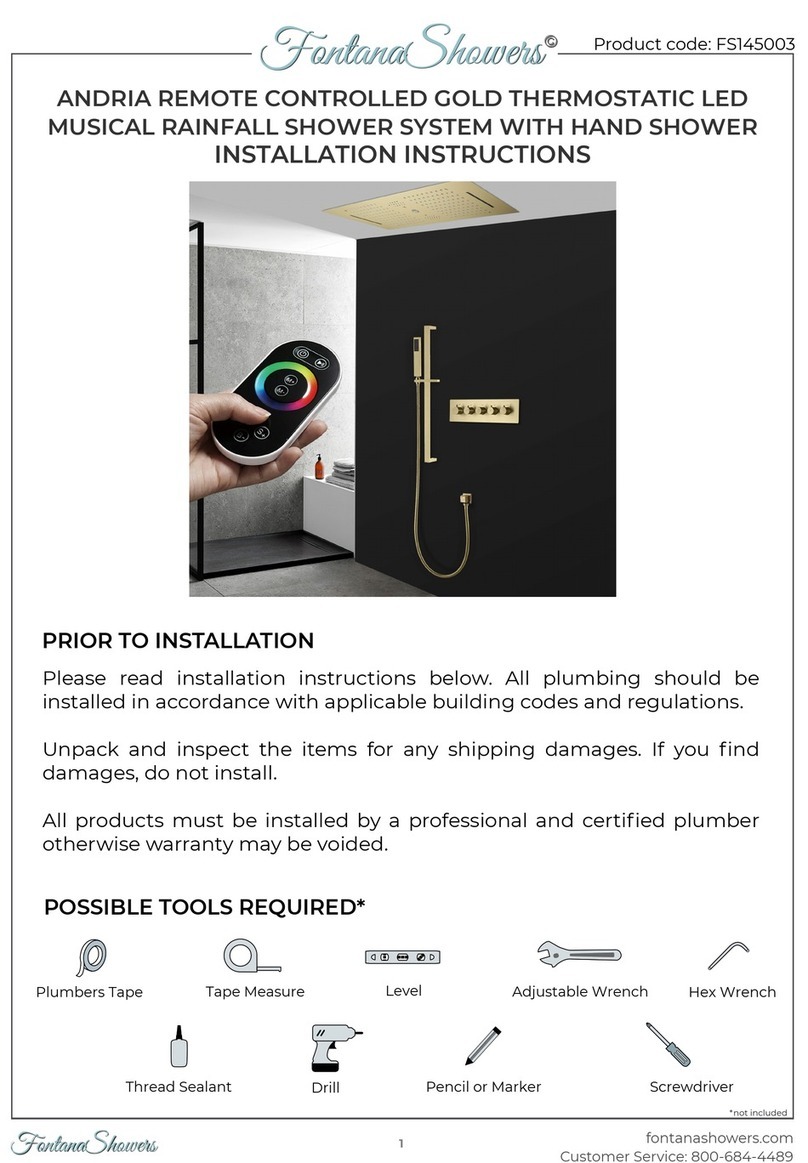 Fontana Showers ANDRIA FS145003 installation instructions
