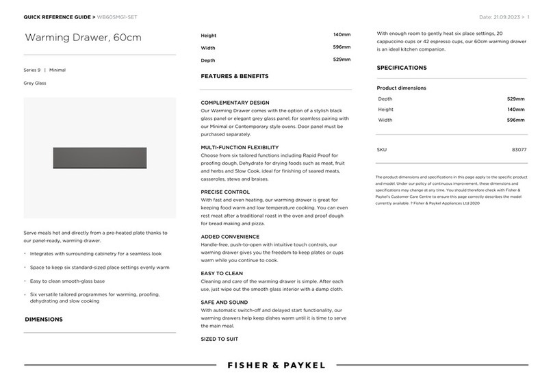 Fisher & Paykel WB60SMG1-SET User manual