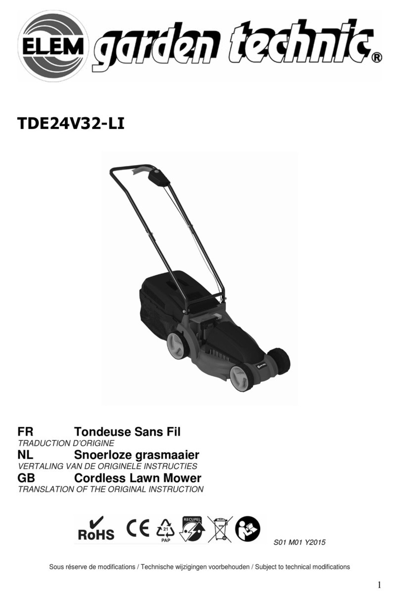 Elem Garden Technic TDE24V32-LI Translation of the original instruction