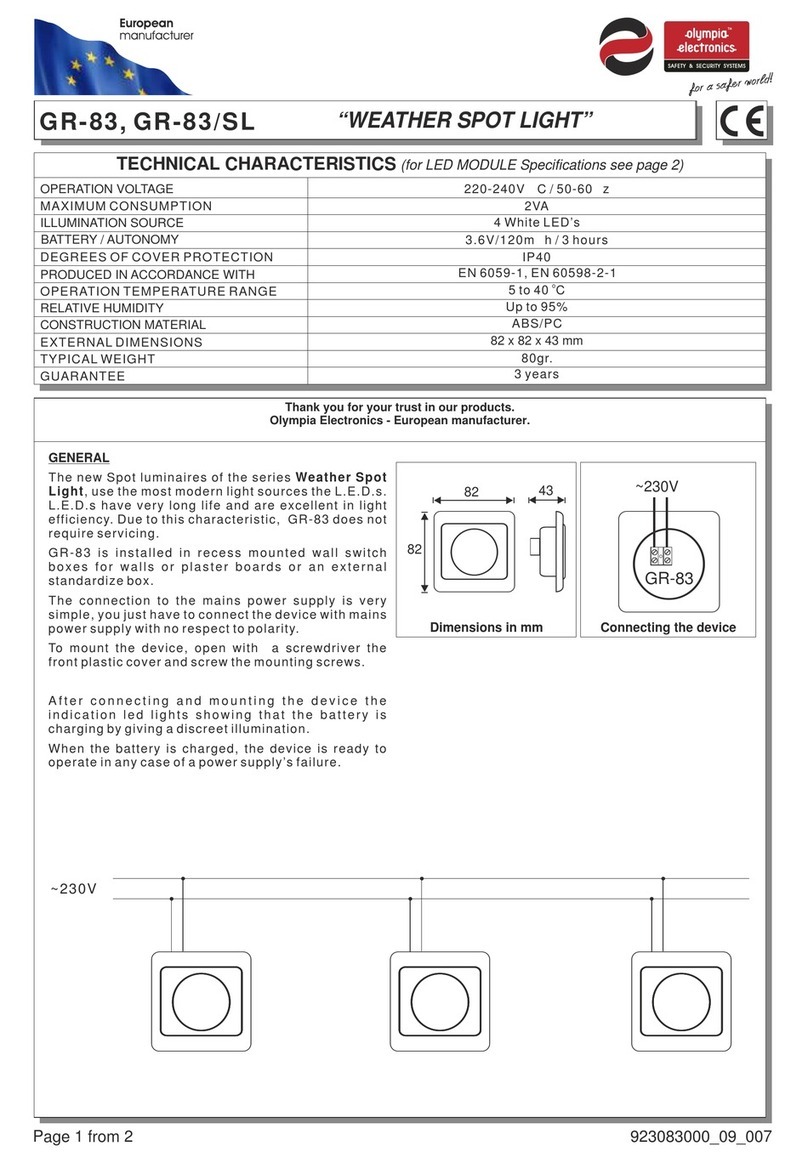 olympia electronics GR-83 quick start guide
