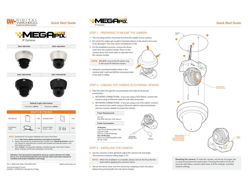 Digital Watchdog MEGApix DWC-MD44WA User manual