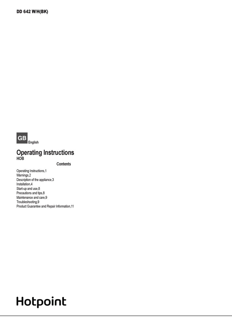 Hotpoint DD 642 W/H operating instructions
