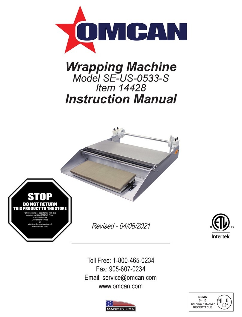 Omcan SE-US-0533-S User manual
