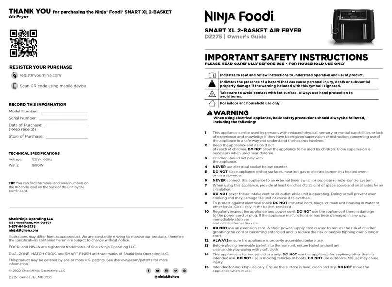 Ninja Foodi SMART XL DZ275 User manual