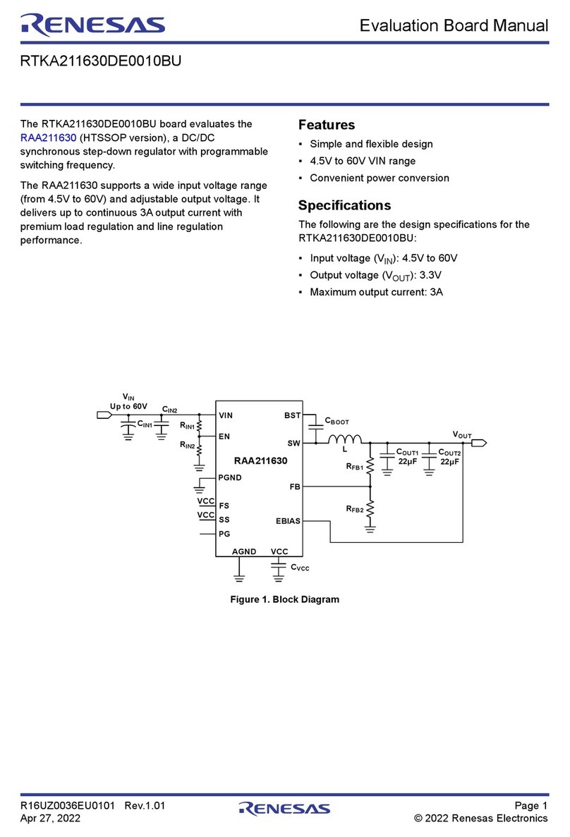 Renesas RTKA211630DE0010BU manual