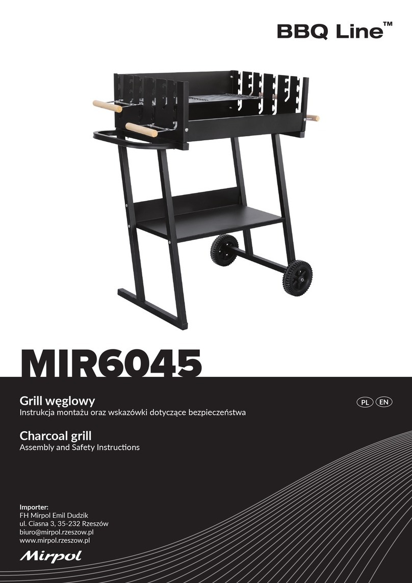 Mirpol BBQ Line MIR6045 Assembly and safety instructions Mirpol BBQ Line MIR6045 Assembly and safety instructions