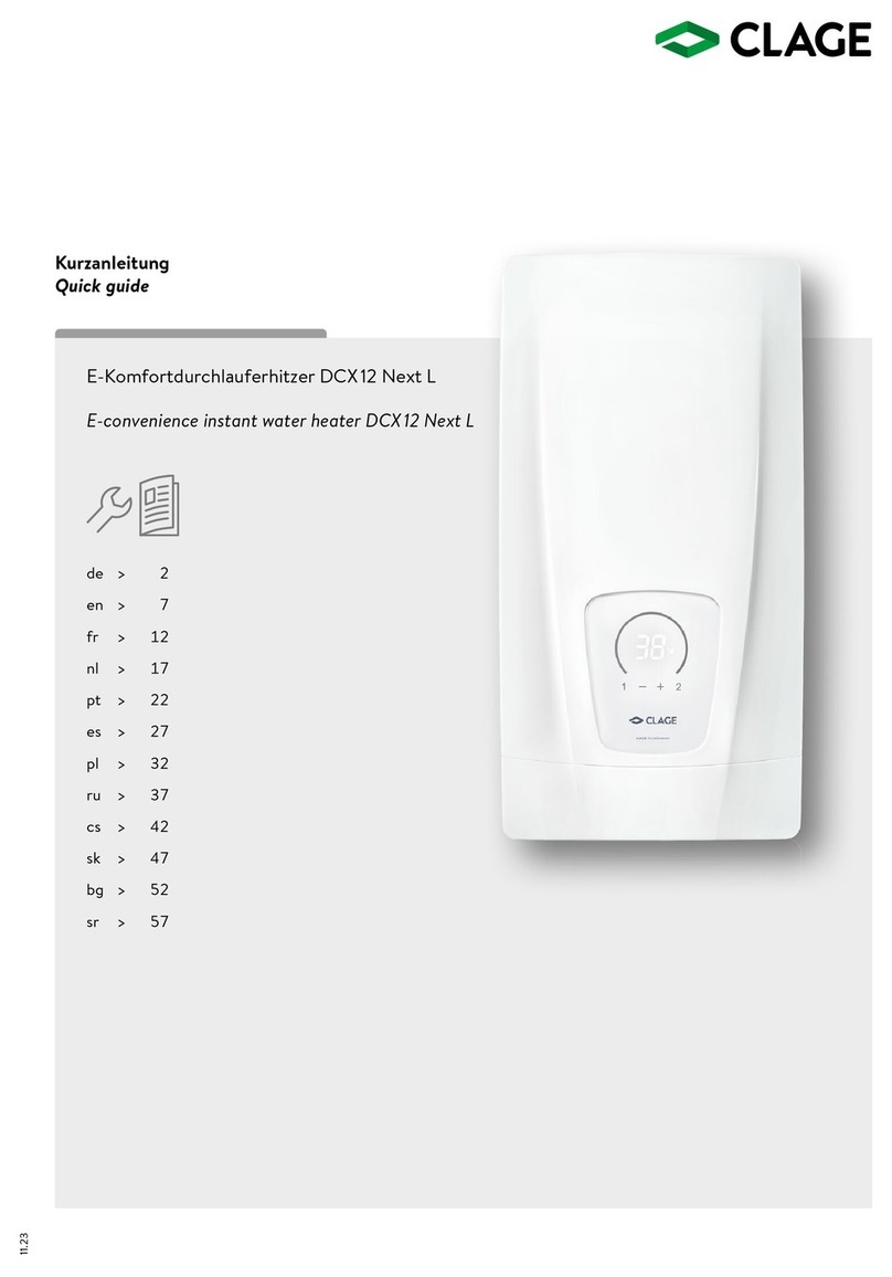 clage DCX12 Next L quick guide