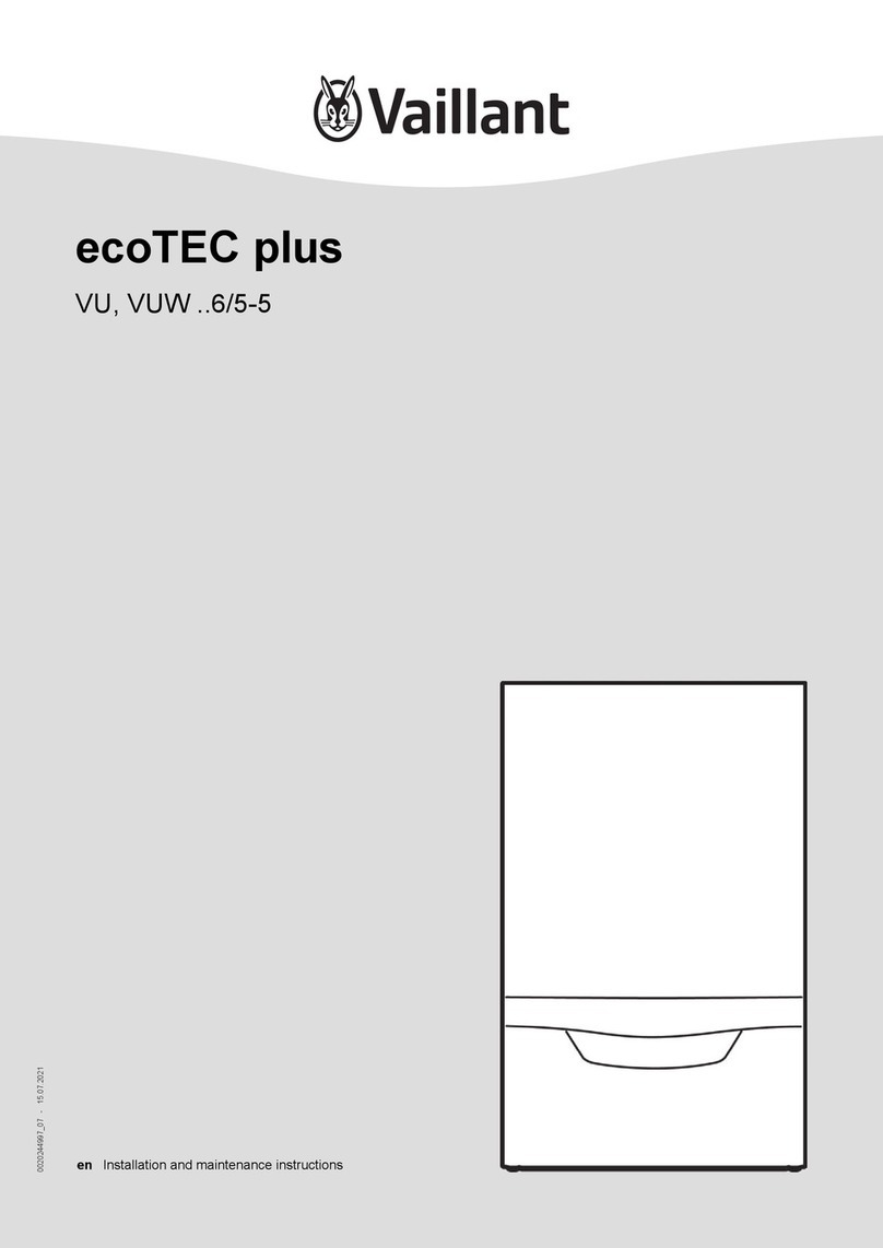 Vaillant ecoTEC plus VU 6/5-5 Series Installation and maintenance instructions Vaillant ecoTEC plus VU 6/5-5 Series Installation and maintenance instructions