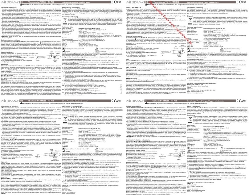 Medisana TM 700 User manual