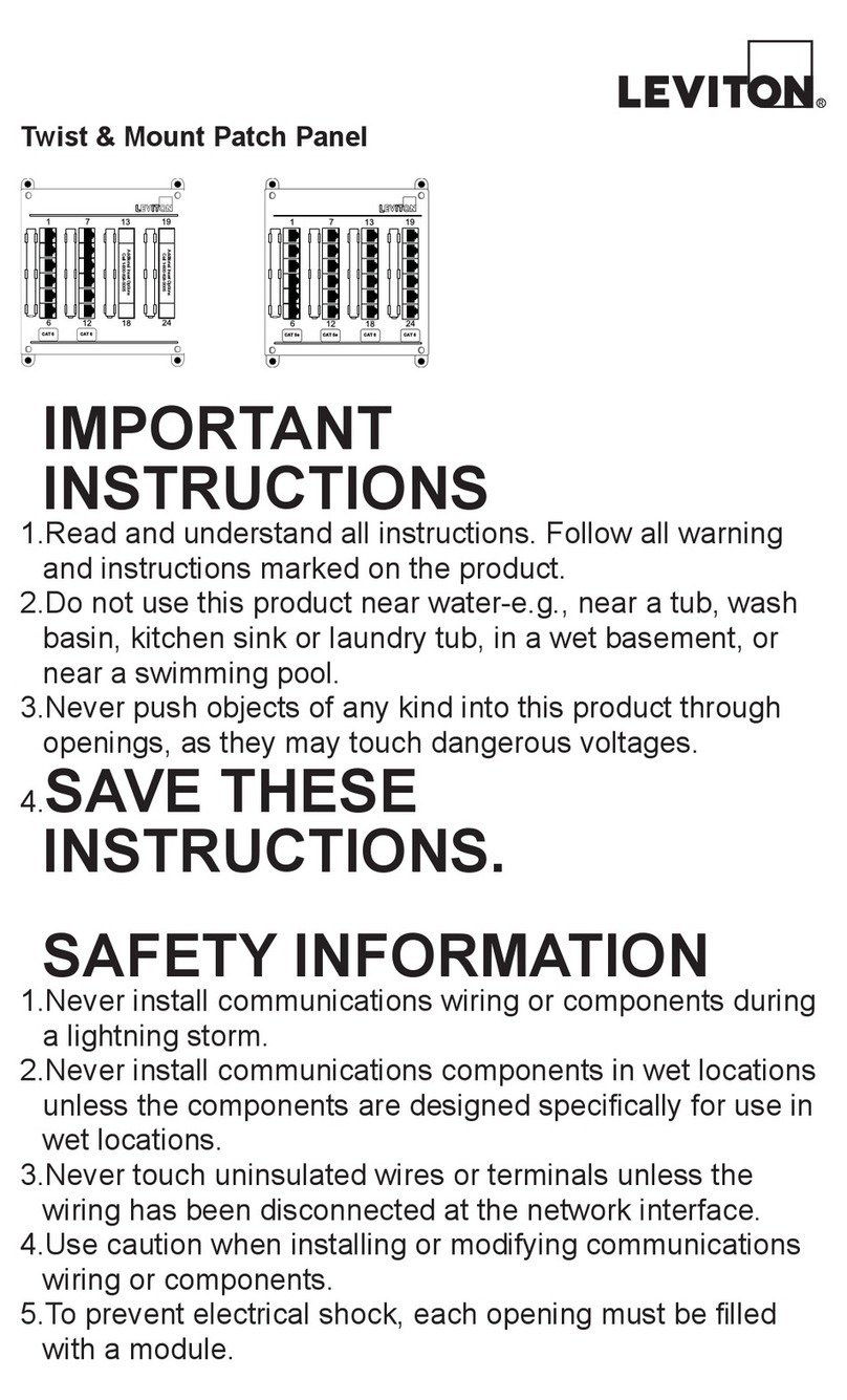 Leviton 476TM-652 manual