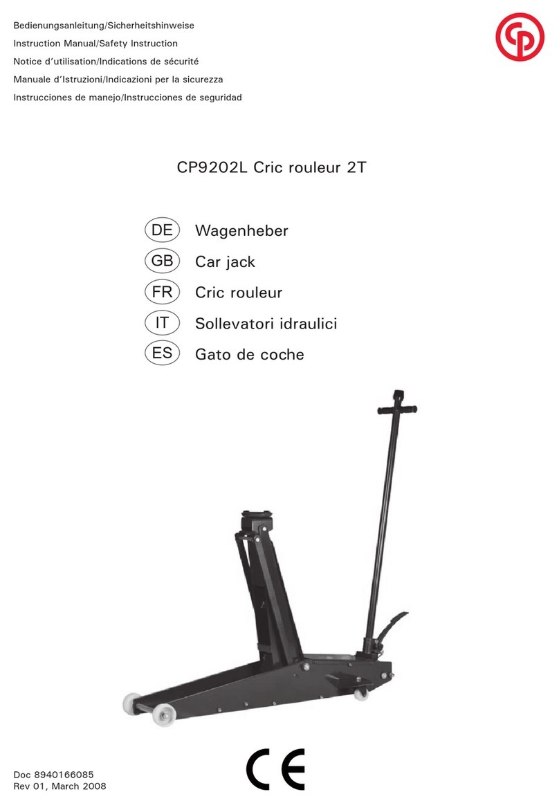 CP CP9202L Cric rouleur 2T Instruction manual/safety instruction