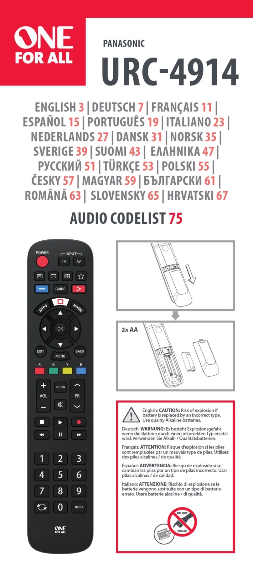One Forall URC-4914 manual