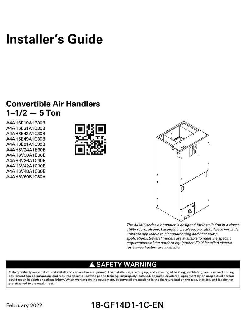 Trane A4AH6E19A1B30B User manual