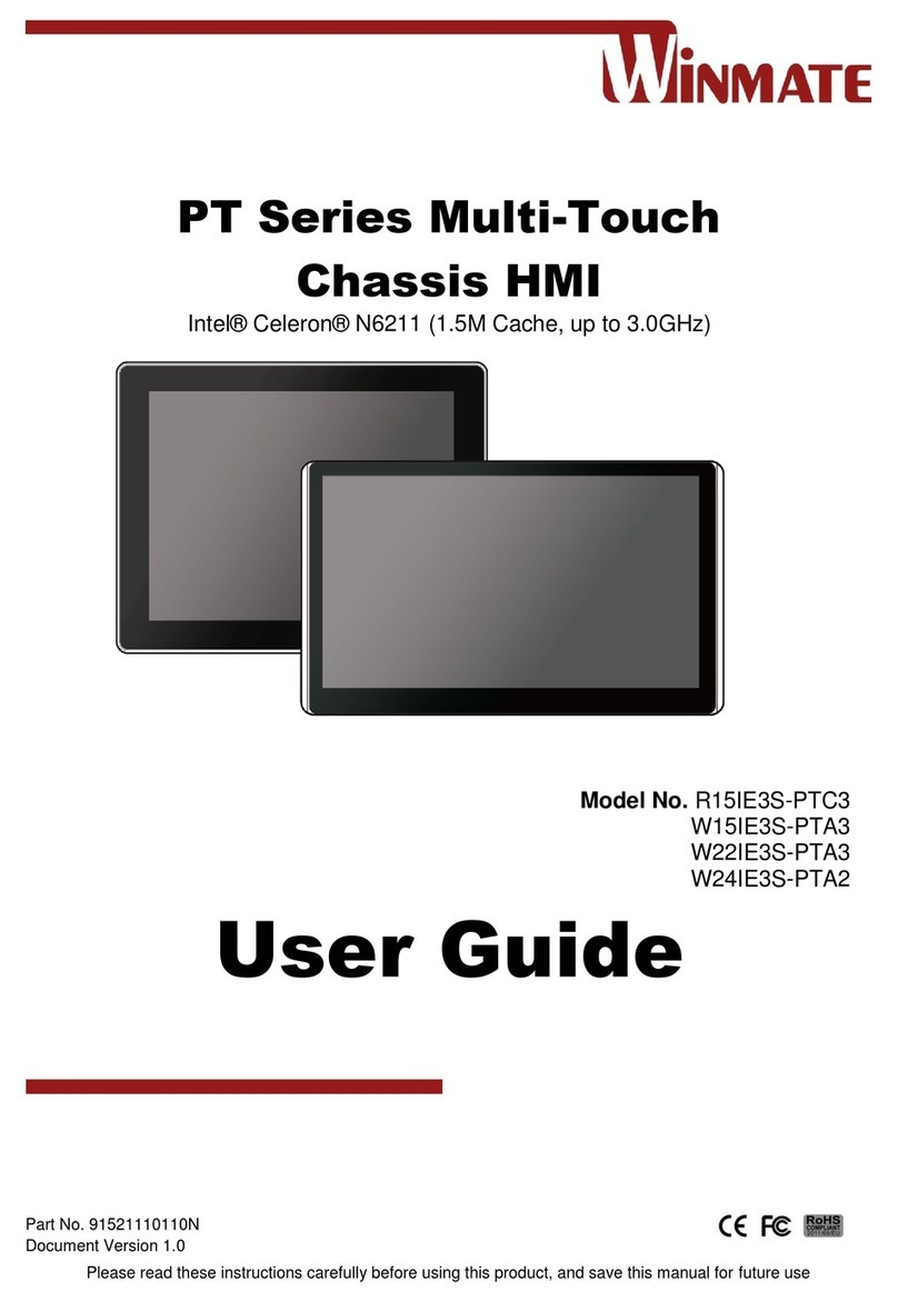 Winmate R15IE3S-PTC3 User manual Winmate R15IE3S-PTC3 User manual