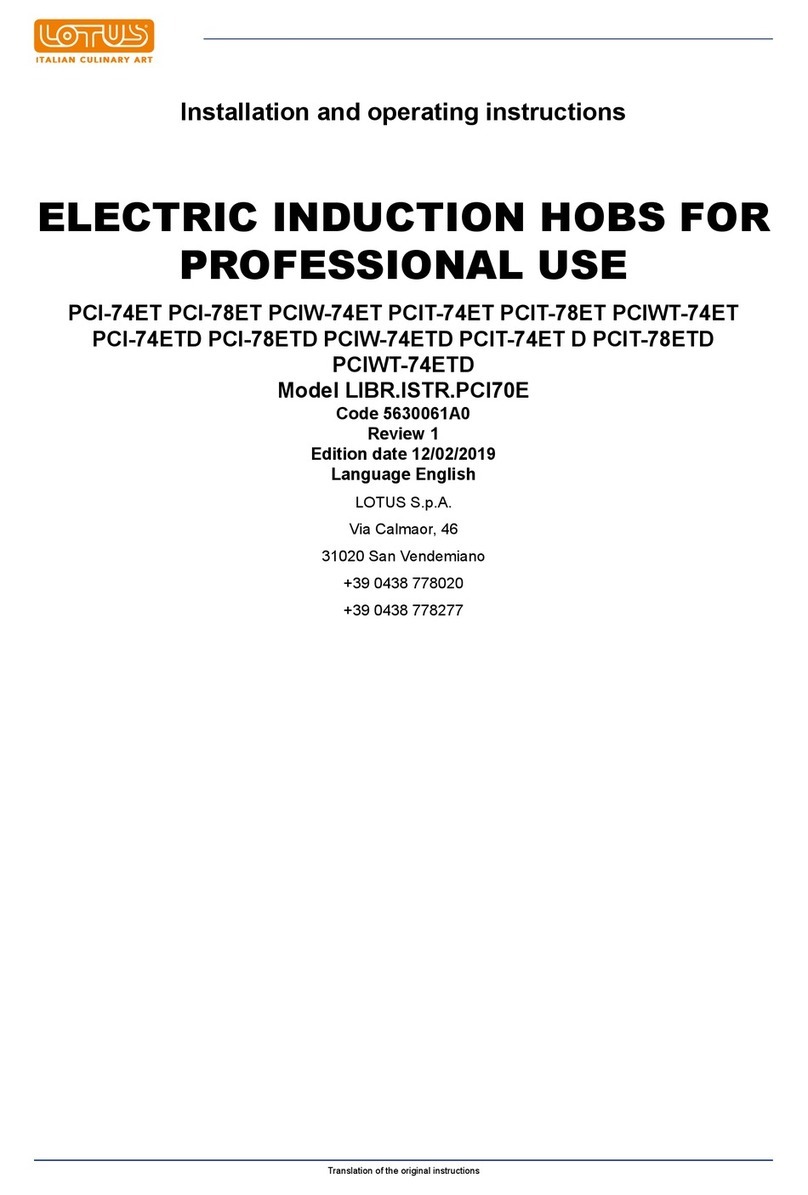 Lotus PCI-74ET Installation and operating instructions