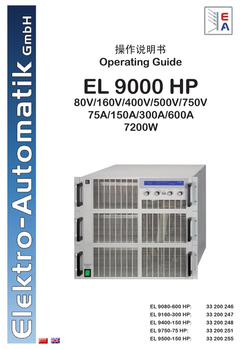 Elektro-Automatik EL 9500-150 HP User manual