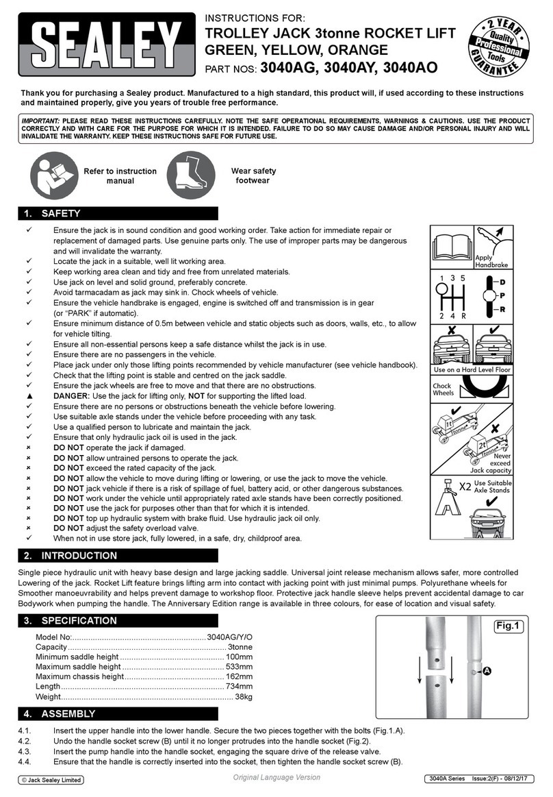 Sealey 3040AO User manual