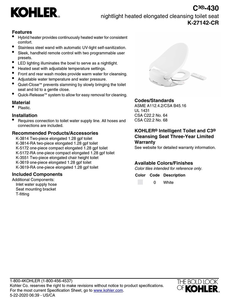 Kohler C3-430 User manual