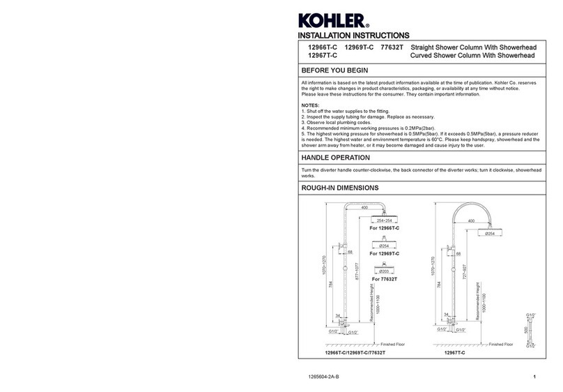 Kohler 12966T-C User manual