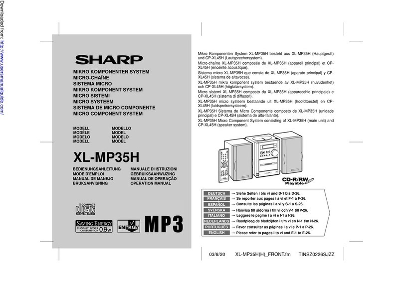 Sharp XL-MP35H User manual