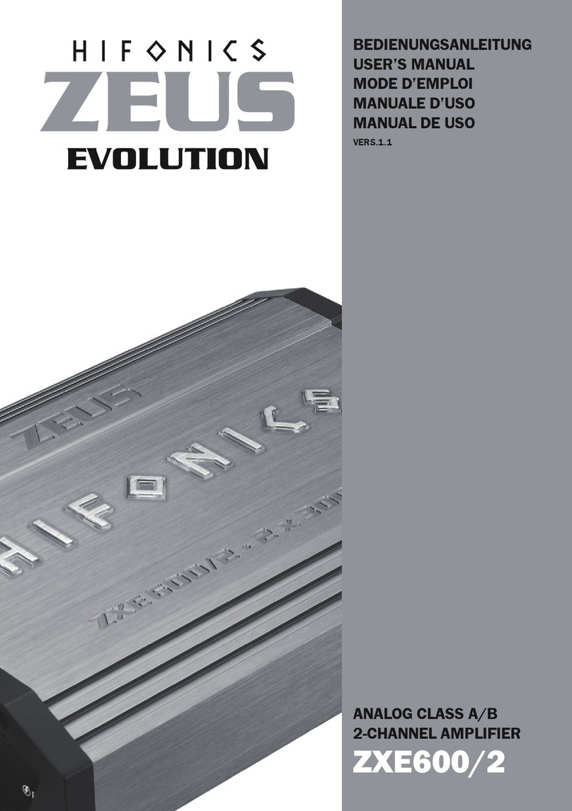 Hifonics ZEUS EVOLUTION User manual