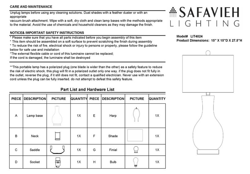 Safavieh Lighting LIT4024 manual
