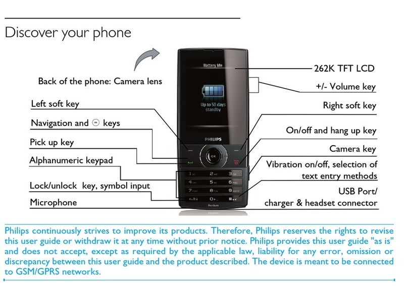 Philips Xenium CTX620BLK/40 User manual